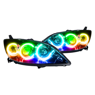 Oracle Lighting® - Black Projector Headlights with ColorSHIFT-Simple SMD LED Halos Preinstalled