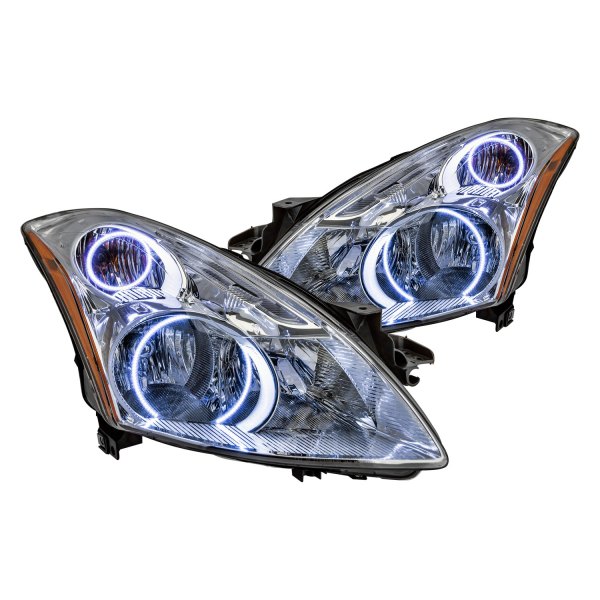 Oracle Lighting® - Chrome Crystal Headlights with White SMD LED Halos Preinstalled, Nissan Altima