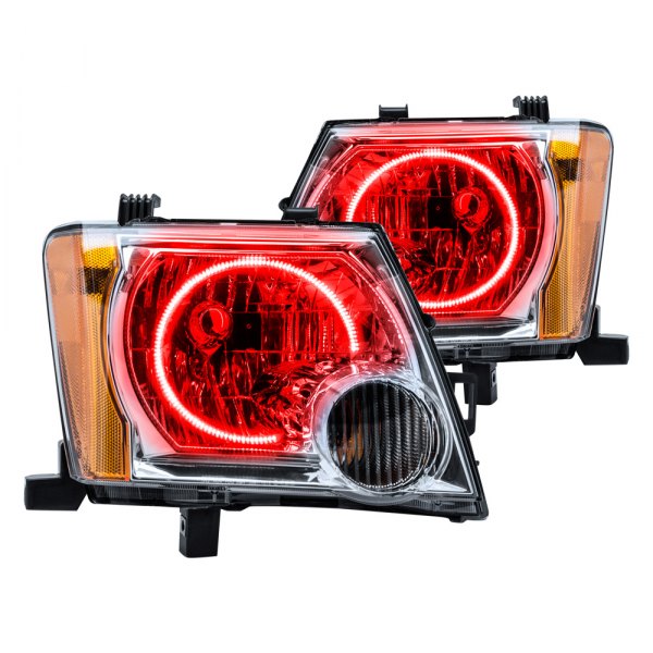 Oracle Lighting® - Chrome Crystal Headlights with Red SMD LED Halos Preinstalled, Nissan Xterra