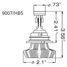 9007/HB5 Bulb Socket