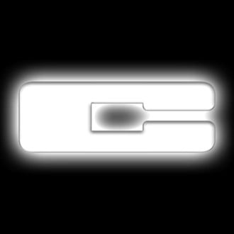 Oracle Lighting® - "C" Matte White LED Illuminated Letter Badge
