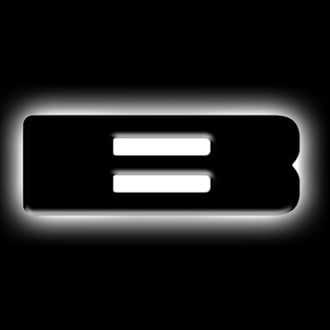 Oracle Lighting® - "B" Matte Black LED Illuminated Letter Badge
