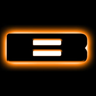 Oracle Lighting® - "B" Matte Black LED Illuminated Letter Badge