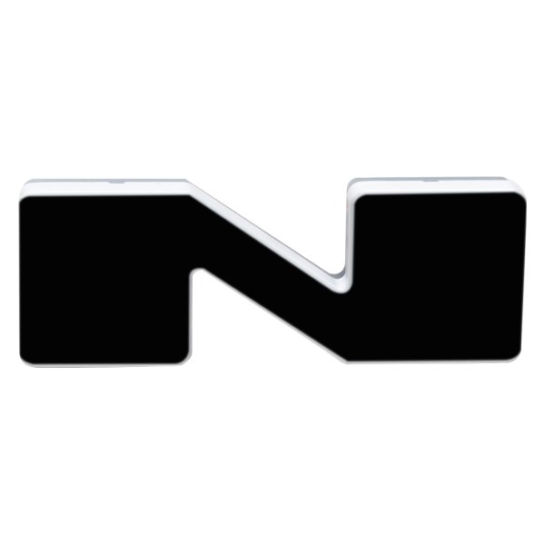 Oracle Lighting® - "N" Matte Black LED Illuminated Letter Badge