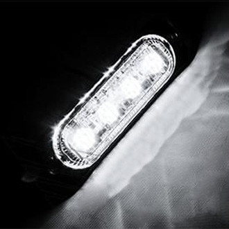 Oracle Lighting® - 4-LED Slim Bolt-On Mount White Strobe Light