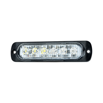 Oracle Lighting® - 6-LED Slim Bolt-On Mount Amber/White Strobe Light