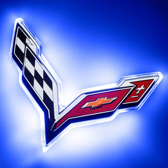 Oracle Lighting® - "Corvette" Blue LED Illuminated Rear Emblem