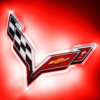 Oracle Lighting® - "Corvette" Red LED Illuminated Rear Emblem