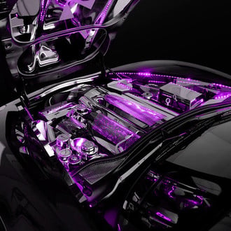 Oracle Lighting® - 48" Engine Bay Lighting UV/Purple LED Strip Kit