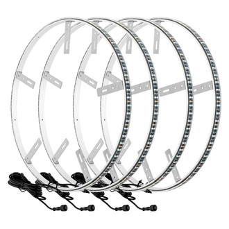 Oracle Lighting® - 16.5" Illuminated White Double LED Wheel Kit