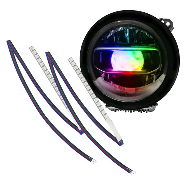 Oracle Lighting® - Demon Eye ColorSHIFT Projector Illumination Kit, Jeep Wrangler