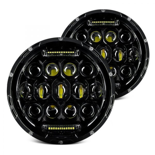 Oracle Lighting® - 7" Round Black Projector LED Headlights