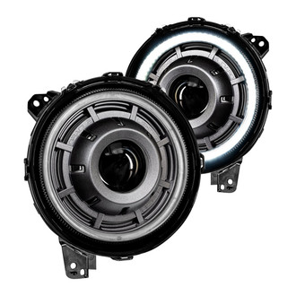 Oracle Lighting® - 7" Round Graphite Metallic Oculus™ Halo Projector Bi-LED Headlights