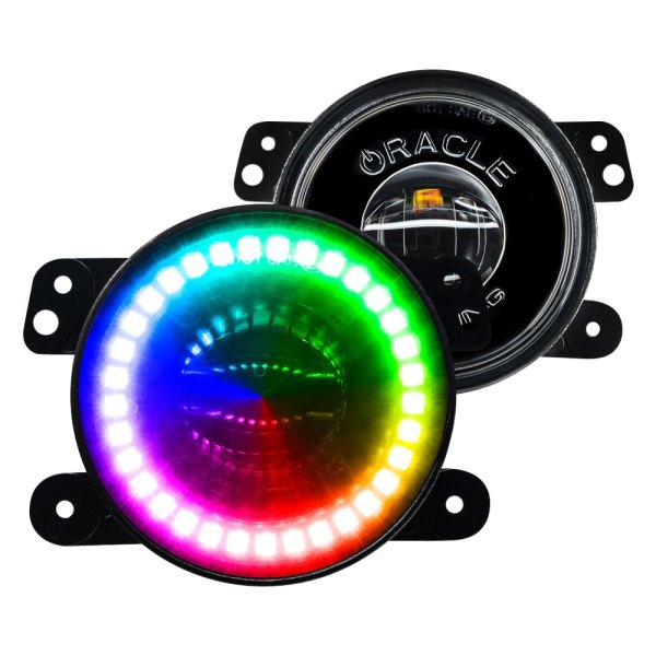 Oracle Lighting® - Halo Projector LED Fog Lights with Premium ORACLE Dynamic ColorSHIFT Halo Pre-installed