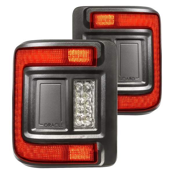 Oracle Lighting® - Black/Red LED Tail Lights, Jeep Wrangler