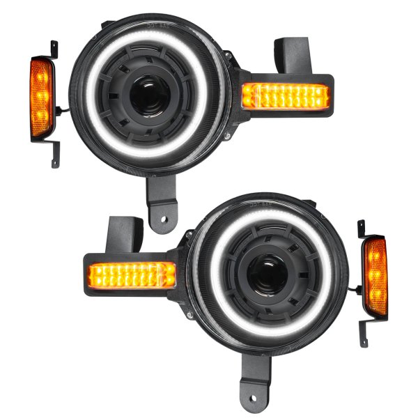Oracle Lighting® - Oculus™ Series Black Projector Headlights with White SMD LED Halos Preinstalled