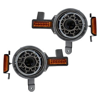 Oracle Lighting® - Oculus™ Series Black Projector Headlights with White SMD LED Halos Preinstalled
