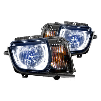 Oracle Lighting® - Black Crystal Headlights with White SMD LED Halos Preinstalled