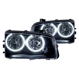 Oracle Lighting® - Black Crystal Headlights with White SMD LED Halos Preinstalled