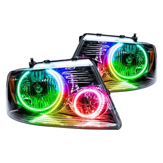 Oracle Lighting® - Chrome Crystal Headlights with ColorSHIFT Bluetooth SMD LED Halos Preinstalled
