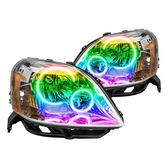 Oracle Lighting® - Chrome Crystal Headlights with ColorSHIFT Bluetooth SMD LED Halos Preinstalled