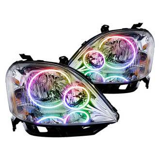 Oracle Lighting® - Chrome Crystal Headlights with ColorSHIFT-Simple SMD LED Halos Preinstalled