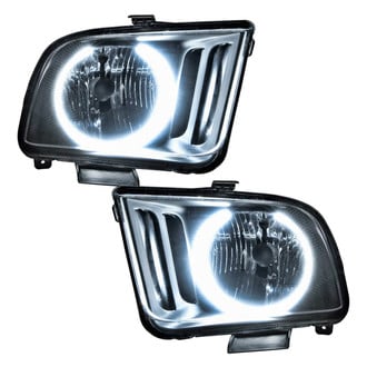 Oracle Lighting® - Black Crystal Headlights with White SMD LED Halos Preinstalled