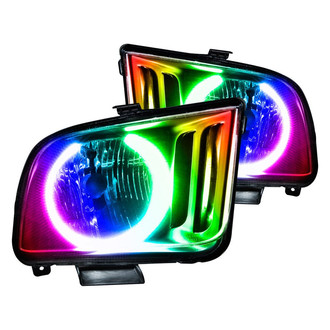 Oracle Lighting® - Black Crystal Headlights with ColorSHIFT SMD LED Halos Preinstalled