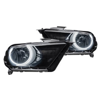 Oracle Lighting® - Black Crystal Headlights with White SMD LED Halos Preinstalled