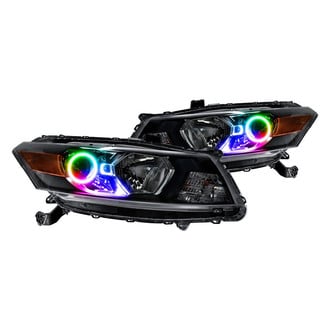 Oracle Lighting® - Chrome Projector Headlights with ColorSHIFT Bluetooth SMD LED Halos Preinstalled