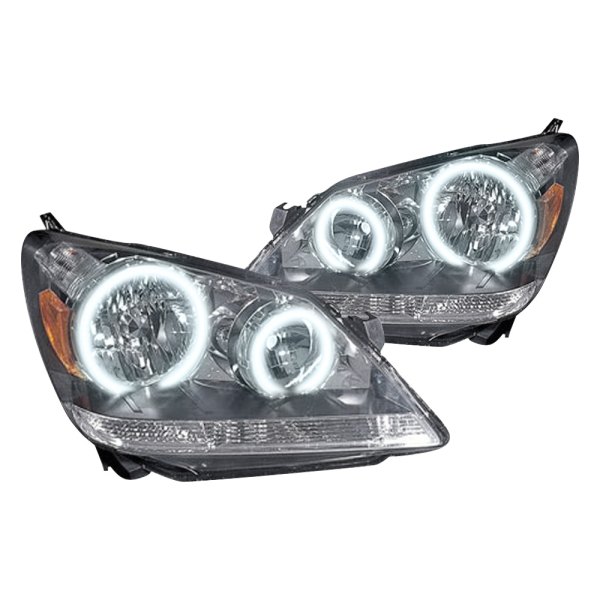 Oracle Lighting® - Chrome Crystal Headlights with White SMD LED Halos Preinstalled, Honda Odyssey
