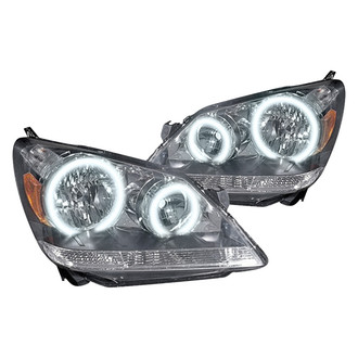 Oracle Lighting® - Chrome Crystal Headlights with White SMD LED Halos Preinstalled
