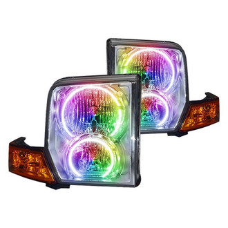 Oracle Lighting® - Chrome Crystal Headlights with ColorSHIFT SMD LED Halos Preinstalled