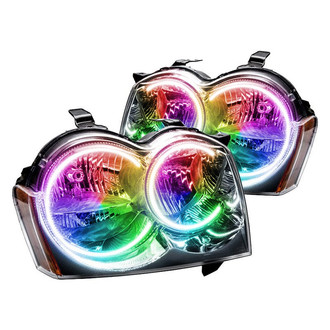 Oracle Lighting® - Chrome Crystal Headlights with ColorSHIFT SMD LED Halos Preinstalled