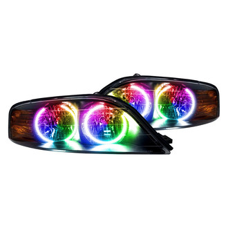 Oracle Lighting® - Chrome Crystal Headlights with ColorSHIFT SMD LED Halos Preinstalled