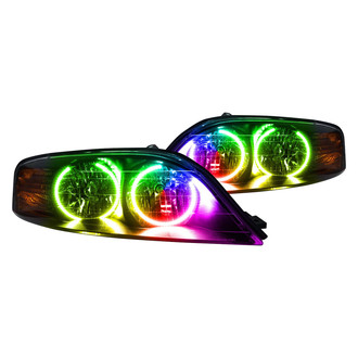 Oracle Lighting® - Chrome Crystal Headlights with ColorSHIFT Bluetooth SMD LED Halos Preinstalled