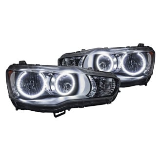 Oracle Lighting® - Chrome Crystal Headlights with White SMD LED Halos Preinstalled