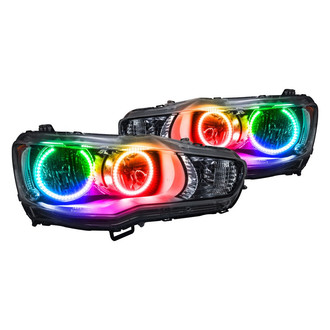 Oracle Lighting® - Chrome Crystal Headlights with ColorSHIFT 2.0 SMD LED Halos Preinstalled