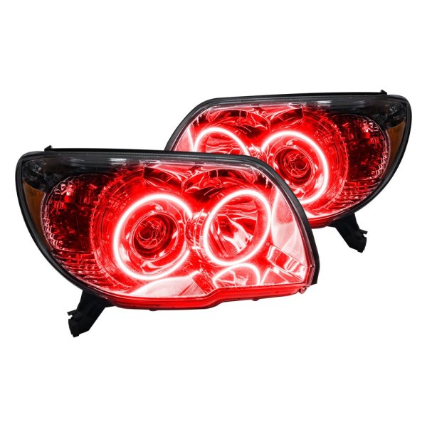 Oracle Lighting® - Chrome Projector Headlights with Red SMD LED Halos Preinstalled, Toyota 4Runner