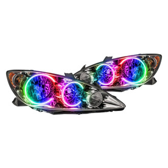 Oracle Lighting® - Chrome Crystal Headlights with ColorSHIFT Bluetooth SMD LED Halos Preinstalled