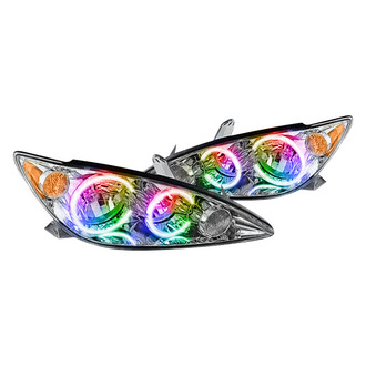 Oracle Lighting® - Chrome Crystal Headlights with ColorSHIFT-Simple SMD LED Halos Preinstalled