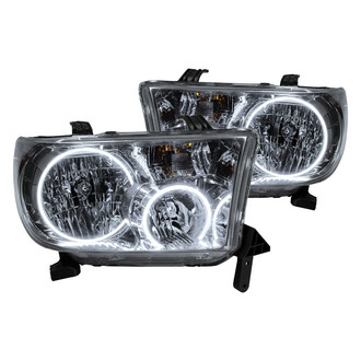 Oracle Lighting® - Chrome Crystal Headlights with White SMD LED Halos Preinstalled