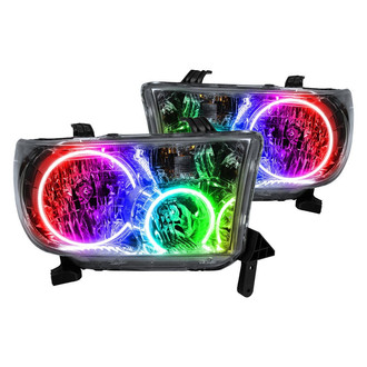 Oracle Lighting® - Chrome Crystal Headlights with ColorSHIFT Bluetooth SMD LED Halos Preinstalled