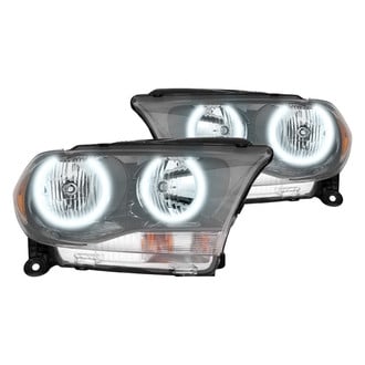 Oracle Lighting® - Black Crystal Headlights with White SMD LED Halos Preinstalled