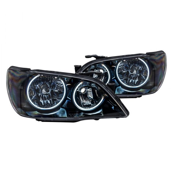 Oracle Lighting® - Black Crystal Headlights with White SMD LED Halos Preinstalled, Lexus IS