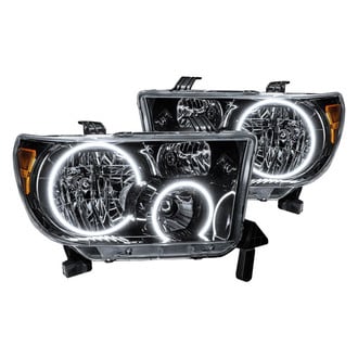 Oracle Lighting® - Black Crystal Headlights with White SMD LED Halos Preinstalled