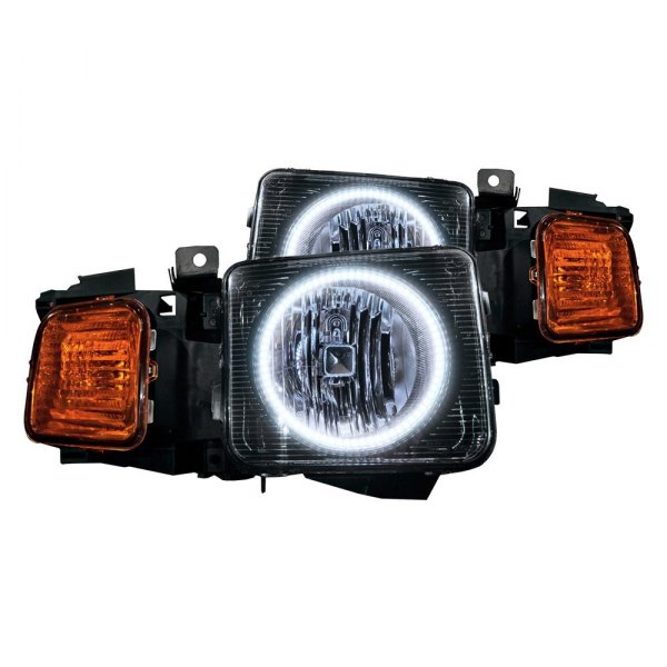Oracle Lighting® - Chrome Crystal Headlights with White SMD LED Halos Preinstalled, Hummer H3