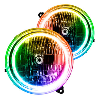 Oracle Lighting® - Chrome Crystal Headlights with ColorSHIFT 2.0 SMD LED Halos Preinstalled