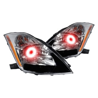 Oracle Lighting® - Chrome Projector Headlights with Red SMD LED Halos Preinstalled