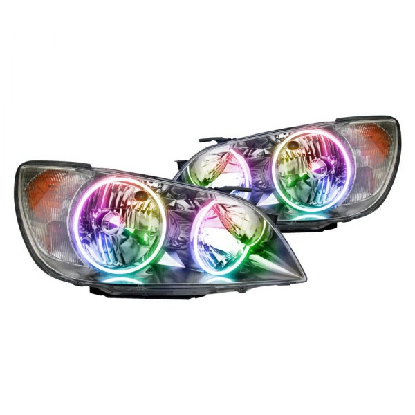 Oracle Lighting® - Chrome Crystal Headlights with ColorSHIFT 2.0 SMD LED Halos Preinstalled, Lexus IS